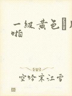 一级黄色α片啪啪