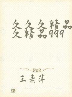 久久久精品久久久精品999