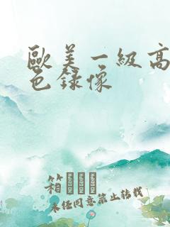 欧美一级高清黄色录像