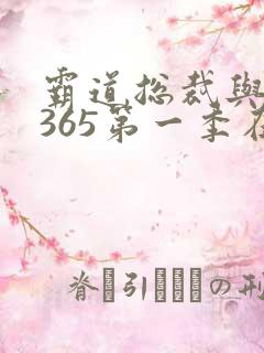 霸道总裁与我的365第一季在线观看免费全集