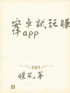 安卓试玩赚钱软件app