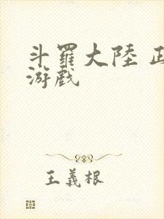 斗罗大陆 正版游戏