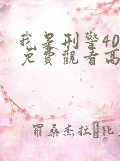 我是刑警40集免费观看高清版下载