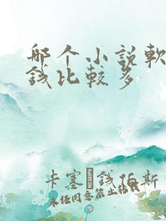 哪个小说软件赚钱比较多