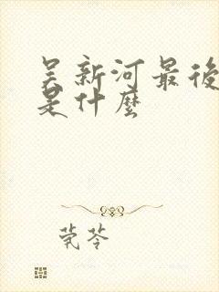 吴新河最后结局是什么