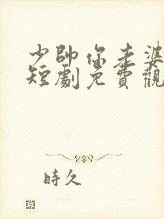 少帅你老婆跑了短剧免费观看