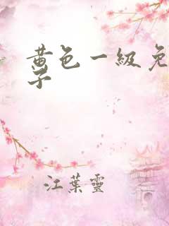 黄色一级免费片子