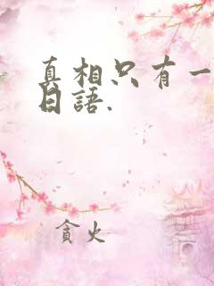 真相只有一个的日语.