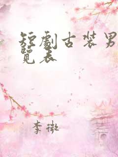 短剧古装男主一览表