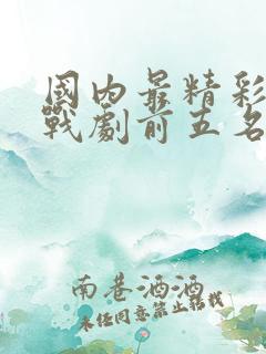 国内最精彩的谍战剧前五名