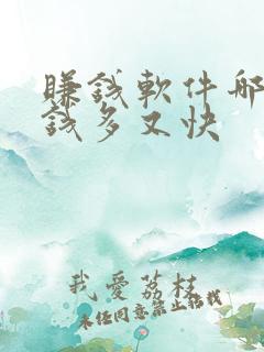 赚钱软件哪个赚钱多又快