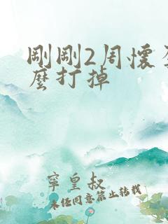 刚刚2周怀孕怎么打掉