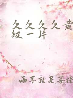 久久久久黄色一级一片