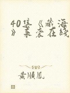 40集《藏海传》来袭在线观看