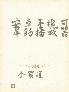 安卓手机可以投屏的播放器