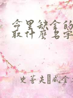 命里缺金的男孩取什么名字好