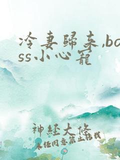 冷妻归来,boss小心宠