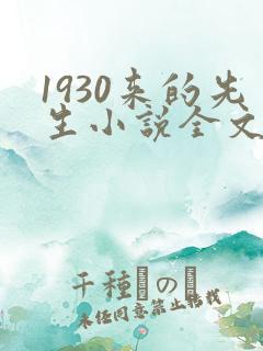 1930来的先生小说全文免费阅读