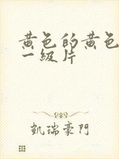 黄色的黄色录像一级片