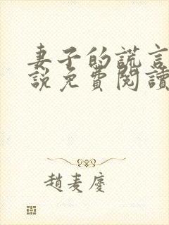 妻子的谎言 小说免费阅读