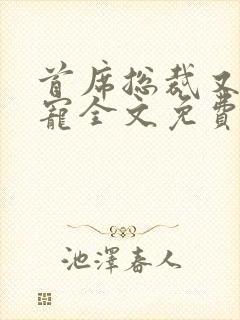 首席总裁又甜又宠全文免费阅读