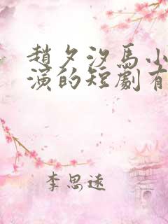 赵夕汐马小宇主演的短剧有哪些