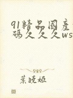 91精品国产乱码久久久ws