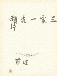 赵爽一家三口照片