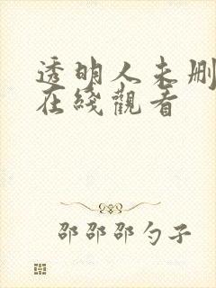 透明人未删减版在线观看