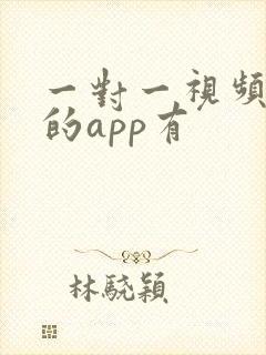 一对一视频聊天的app有