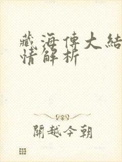 藏海传大结局剧情解析