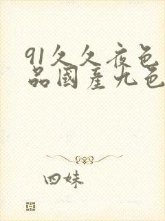 91久久夜色精品国产九色