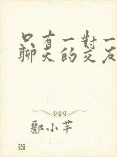 只有一对一视频聊天的交友软件