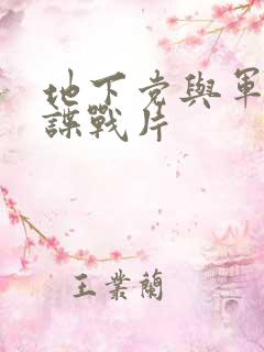 地下党与军统的谍战片