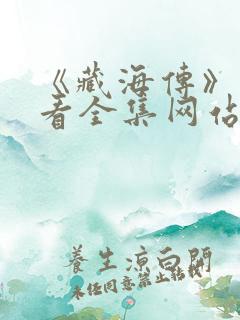 《藏海传》免费看全集网站