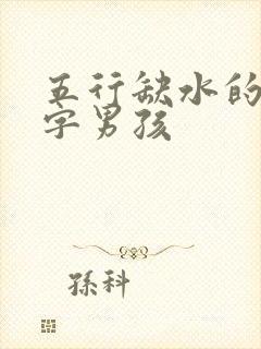 五行缺水的好名字男孩