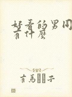 好看的男同小说有什么