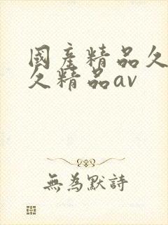 国产精品久久久久精品av