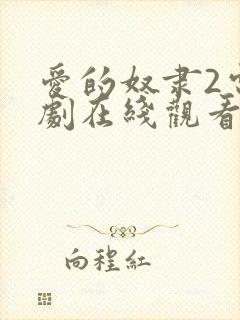 爱的奴隶2电视剧在线观看免费版高清