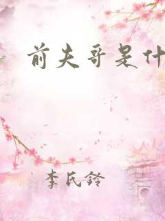 前夫哥是什么梗