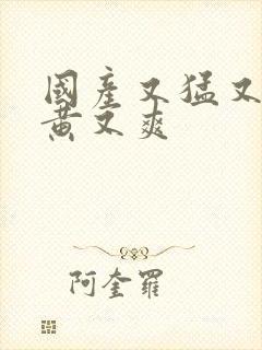 国产又猛又粗又黄又爽