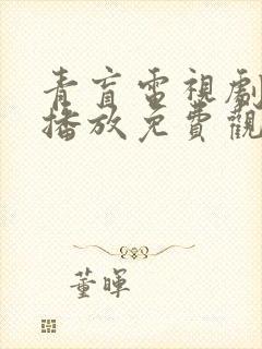 青盲电视剧在线播放免费观看高清