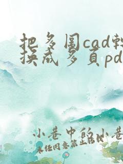 把多图cad转换成多页pdf格式