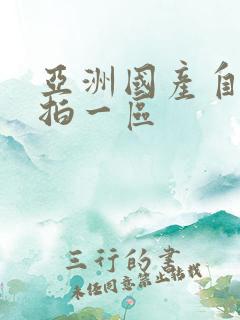 亚洲国产自拍偷拍一区