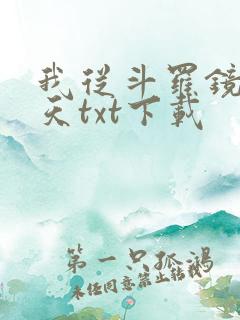 我从斗罗镜像诸天txt下载