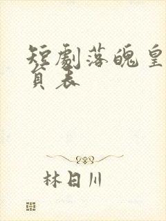 短剧落魄皇子演员表