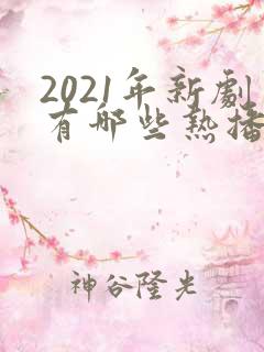 2021年新剧有哪些热播剧