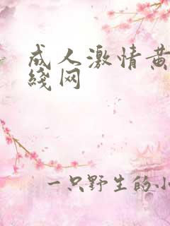 成人激情黄色在线网