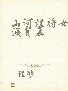 山河烬将女归途演员表