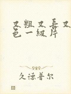 又粗又长又大黄色一级片